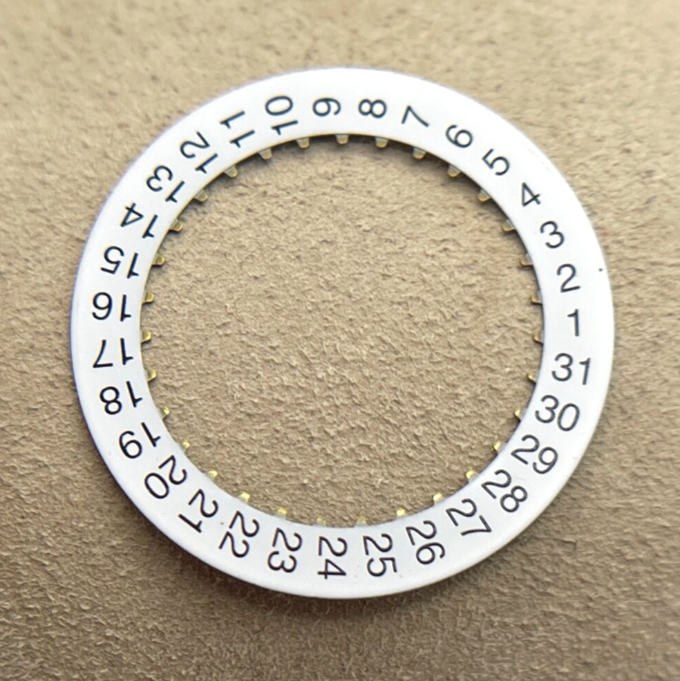 Tudor Style disco data bianco white date disc ETA 2824-1