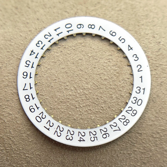 Tudor Style disco data bianco white date disc ETA 2824-1