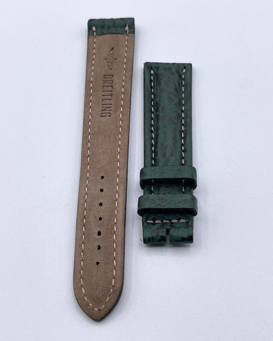 Breitling Navitimer Colt Superocean Transocean cinturino pelle verde 18/16 mm