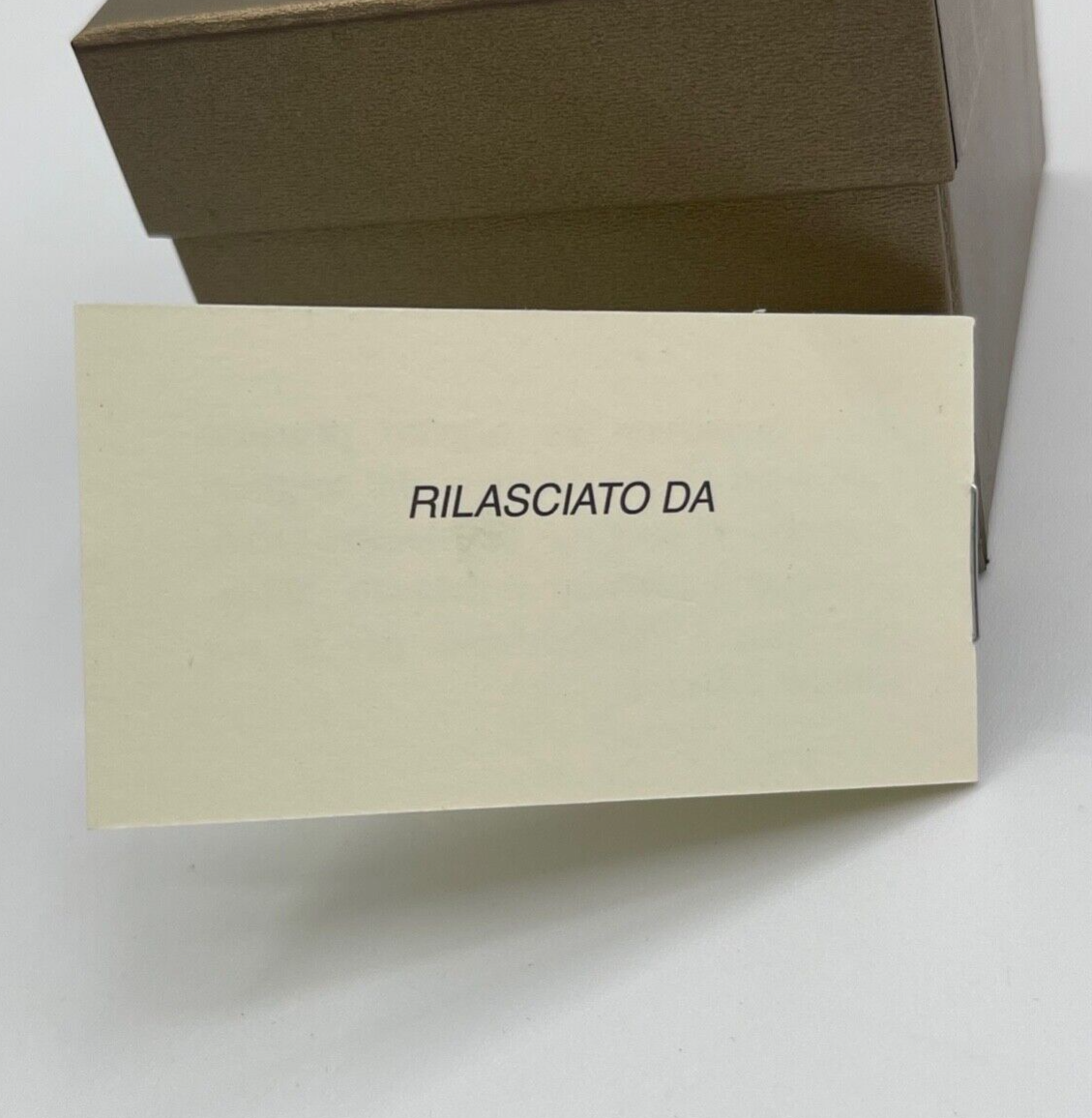 Set scatola anello / orecchini ring /earrings + certificato + price tag gioielli
