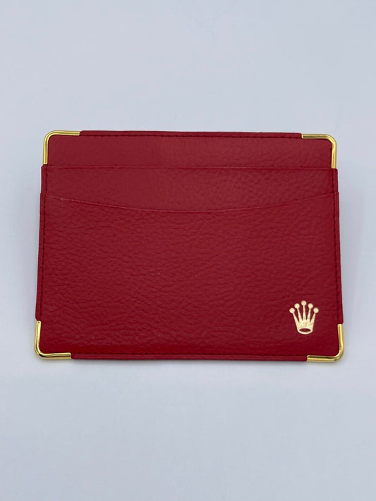 Rolex porta garanzia warranty holder pelle rossa red vintage originale