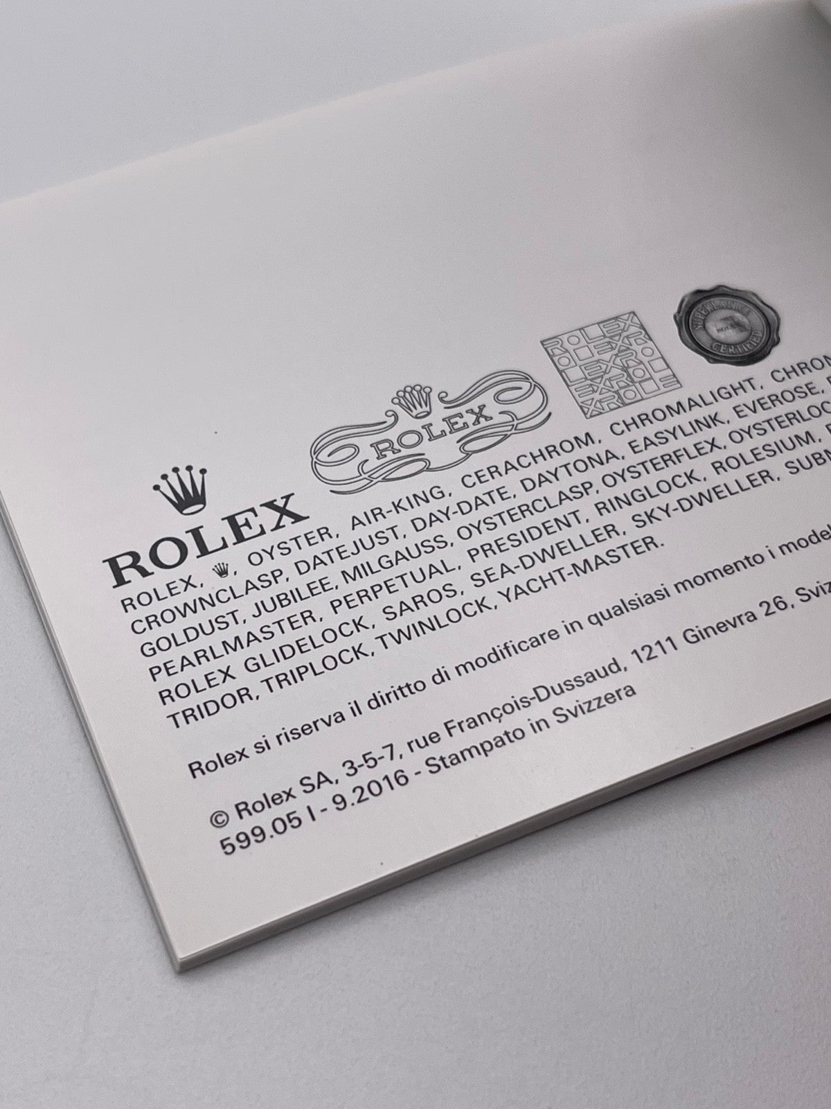 Rolex Submariner libretto corredo orologio italiano ( 2014 - 2023 )