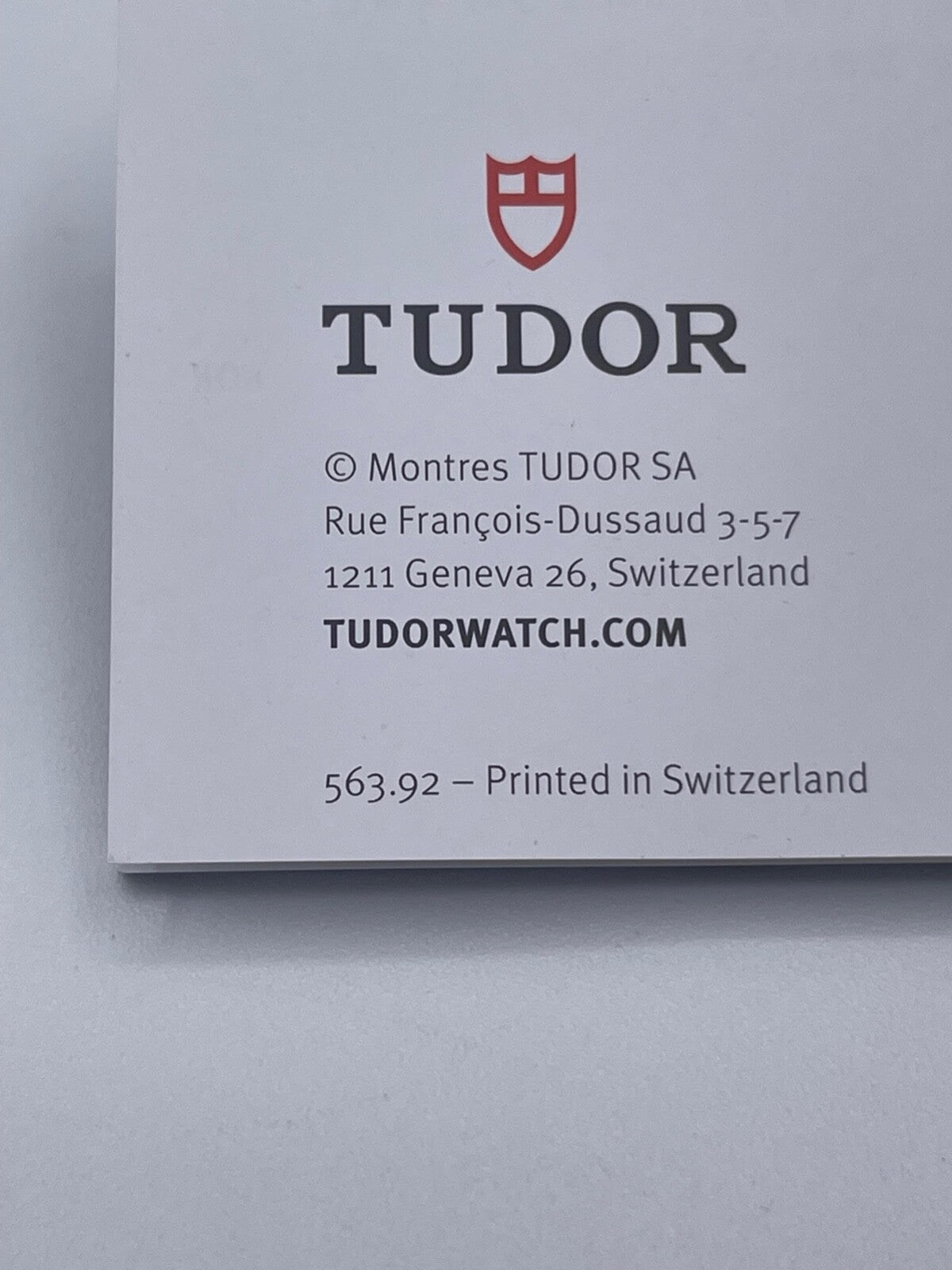 Tudor libretto orologio garanzia booklet worldwide service network 563.92
