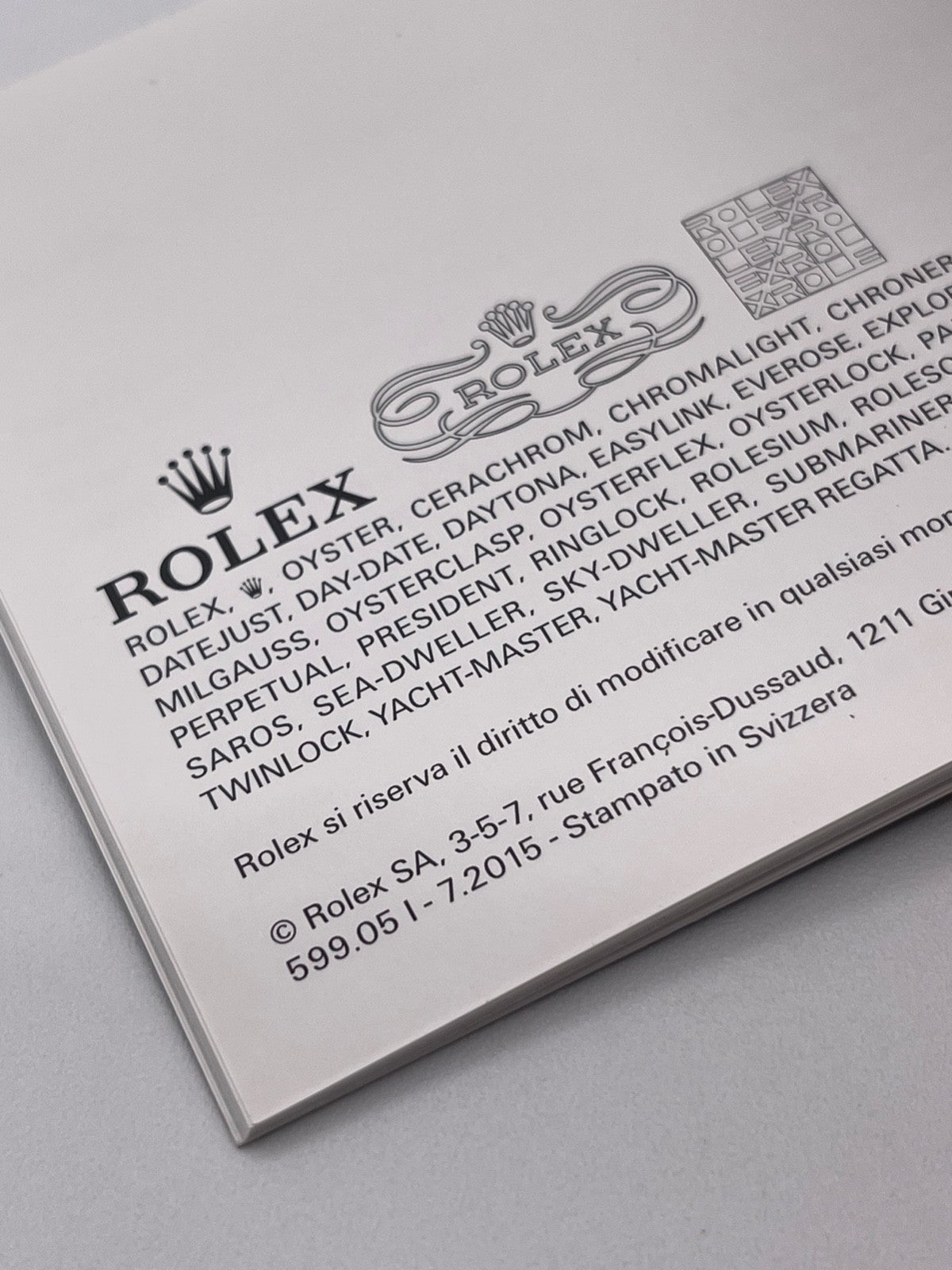 Rolex Submariner libretto corredo orologio italiano ( 2014 - 2023 )