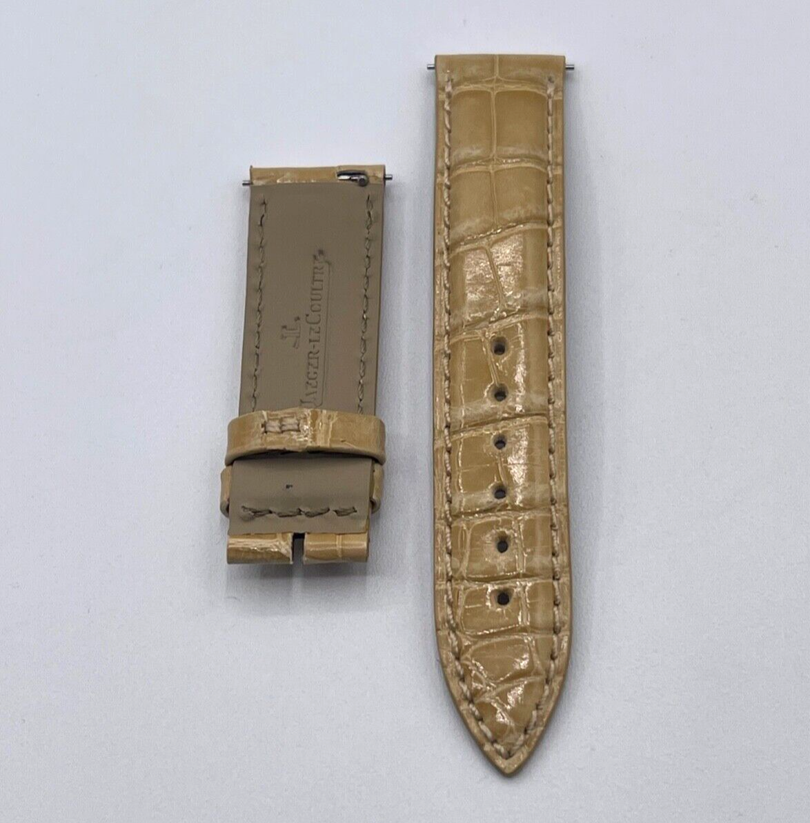 Jaeger Le-Coultre Reverso cinturino orologio watch strap alligatore beige 17/16