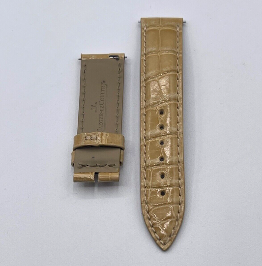 Jaeger Le-Coultre Reverso cinturino orologio watch strap alligatore beige 17/16