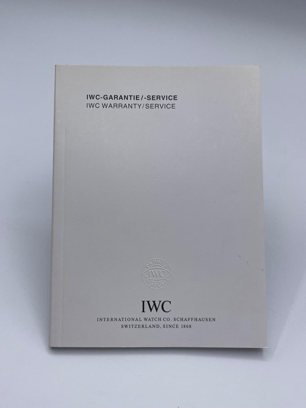 Iwc Pilot Aquatimer Ingenieur libretto garanzia guarantee service 2004 - 2011