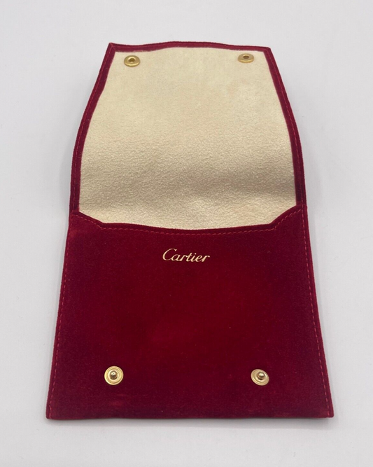 Cartier pochette personalizzata customized travel box clutch rosso senza cuscino