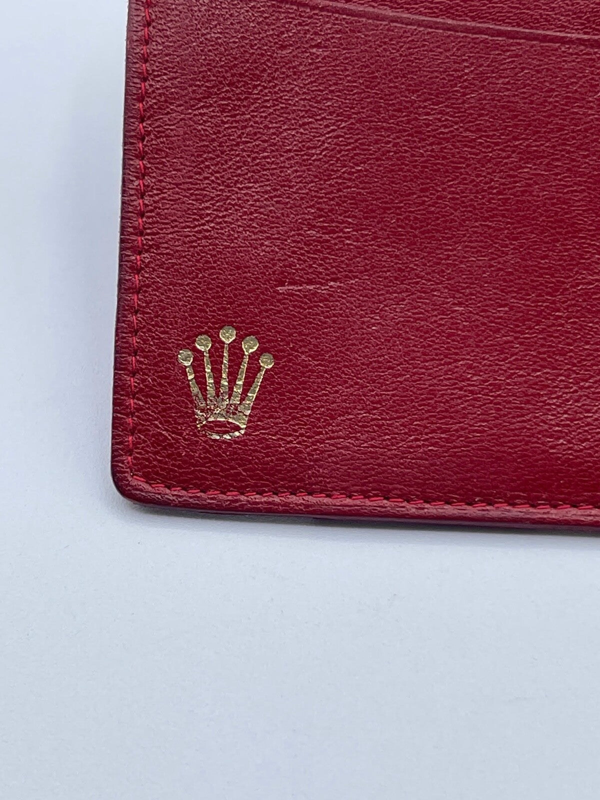 Rolex porta garanzia warranty holder pelle rossa red vintage originale