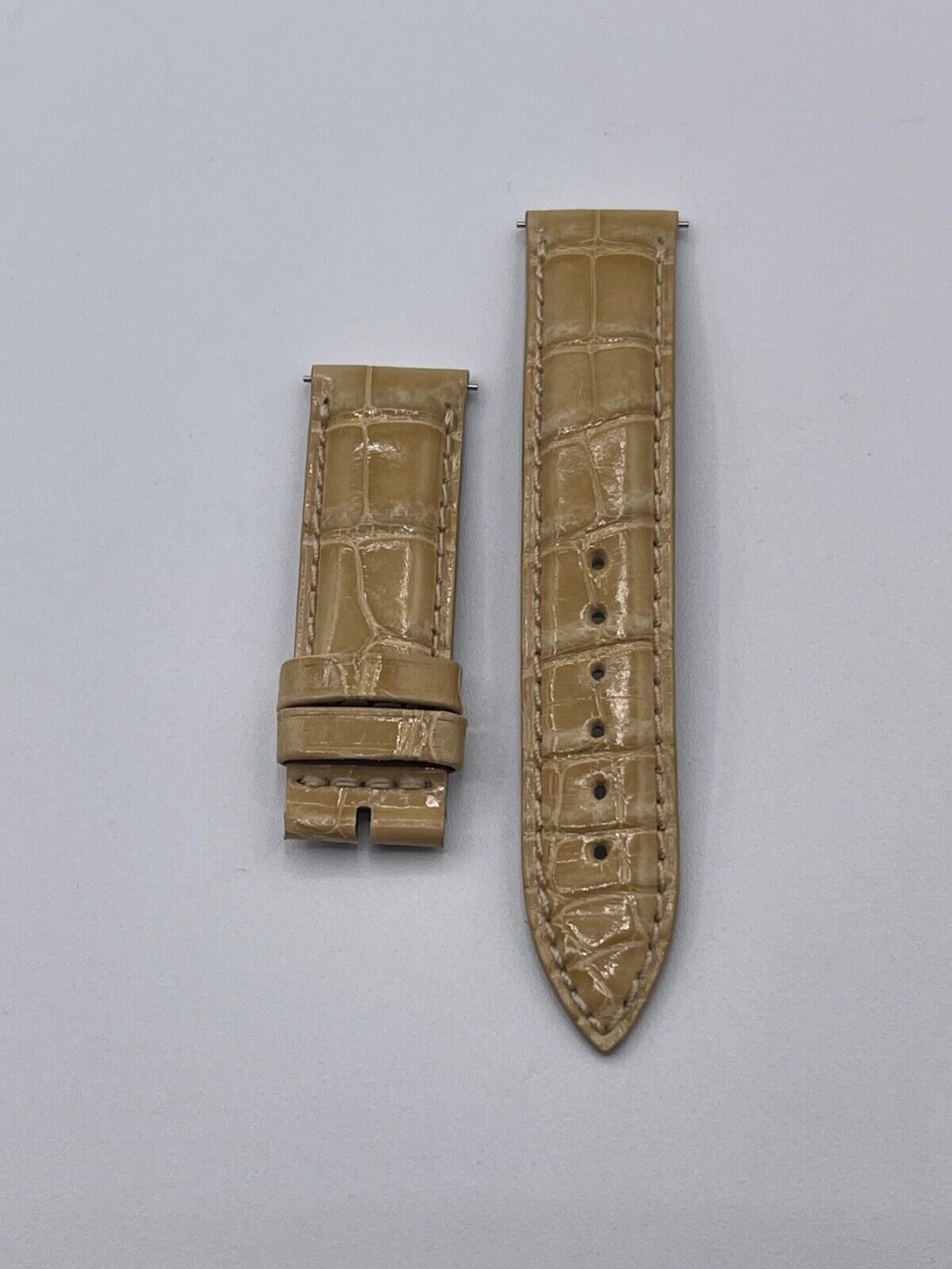 Jaeger Le-Coultre Reverso cinturino orologio watch strap alligatore beige 17/16