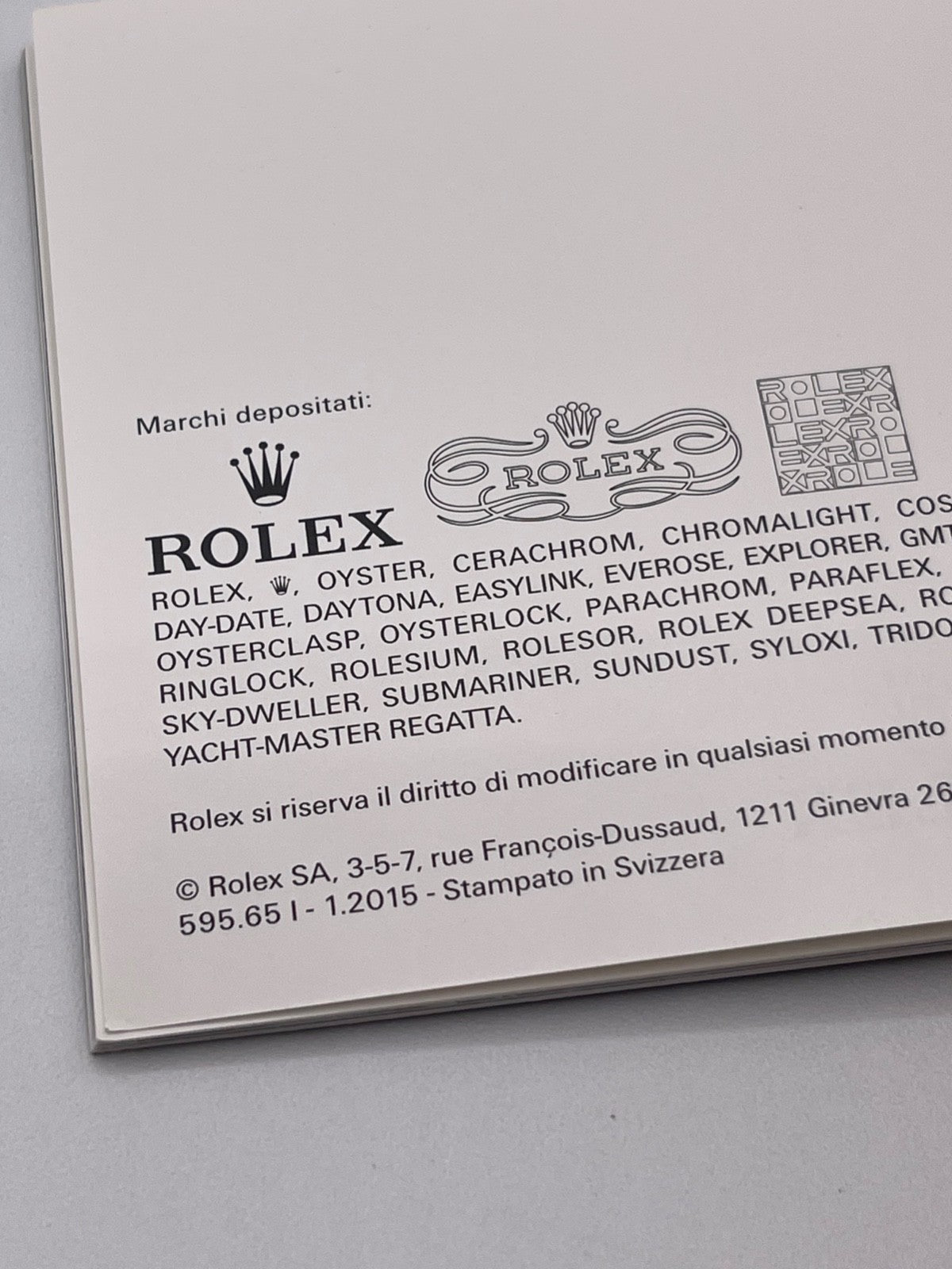 Rolex Submariner libretto corredo orologio italiano ( 2014 - 2023 )