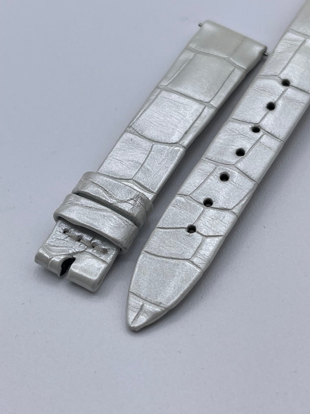 Jaeger Le-Coultre Reverso cinturino orologio watch strap alligatore silver 14/12