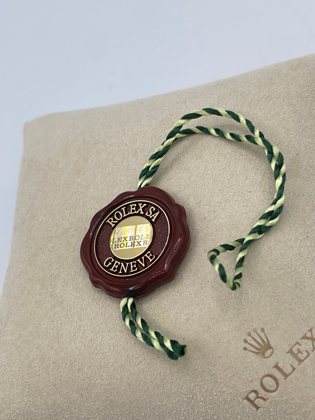 Rolex tag sigillo seal in ceralacca "Rolex Geneve" originale