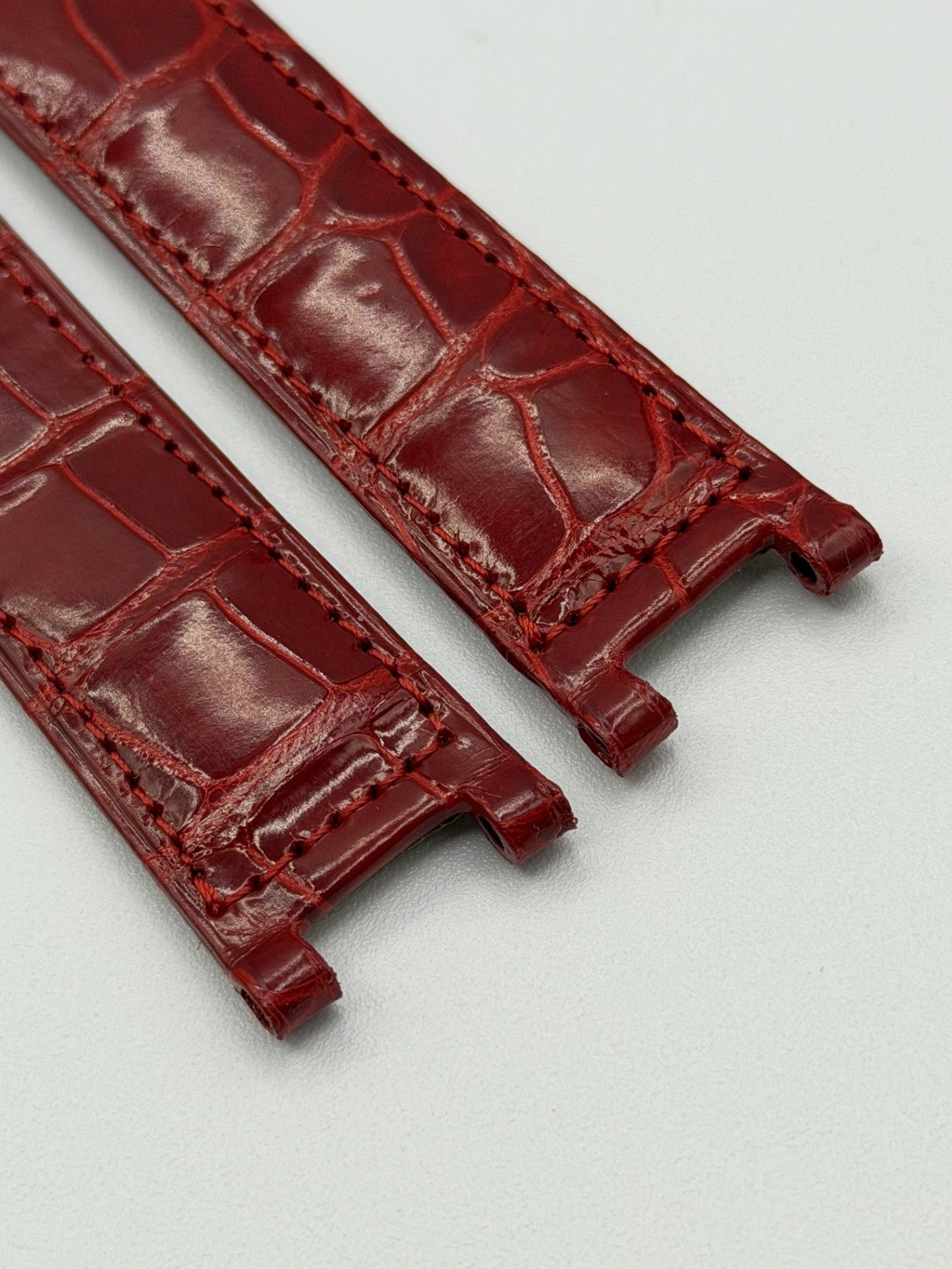 Cartier Pasha cinturino orologio pelle alligatore rosso KD22CR04 20/18mm
