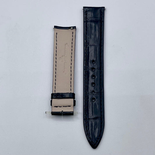 Jaeger Le-Coultre Master Ultra Thin 36 watch strap alligatore nero black 17/16mm