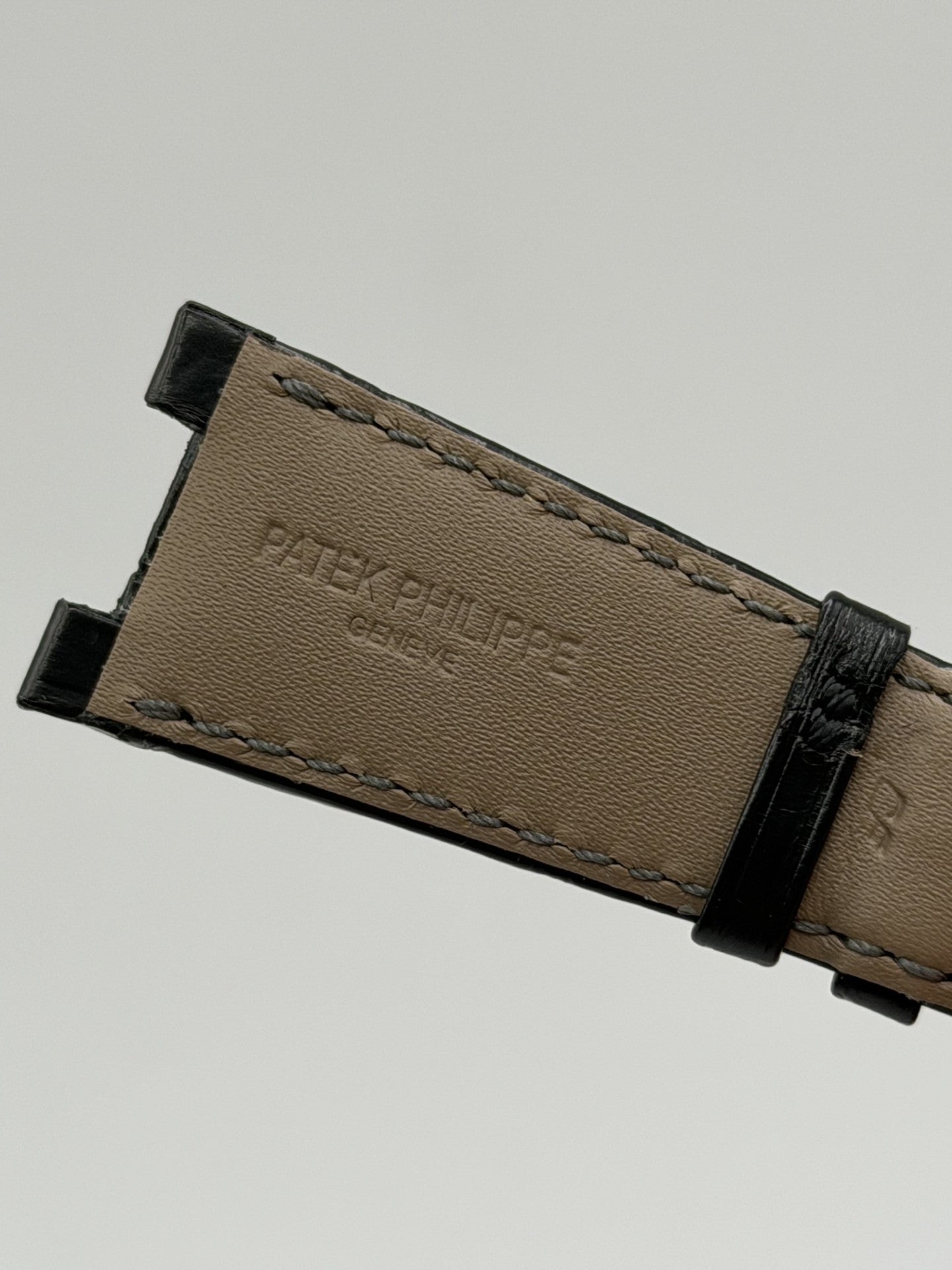 Patek Philippe Nautilus cinturino alligatore nero black strap 25/18mm