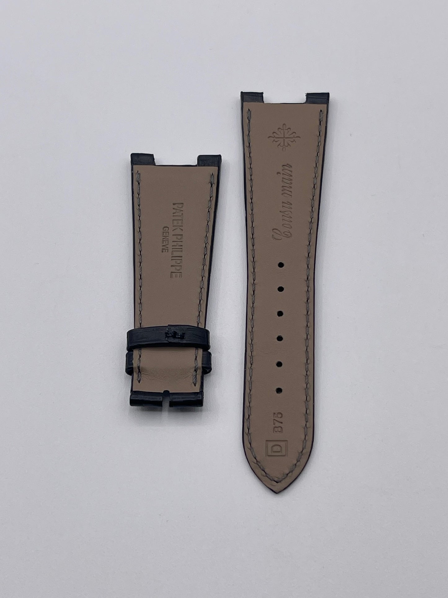 Patek Philippe Nautilus cinturino alligatore nero black alligator strap 25/18mm