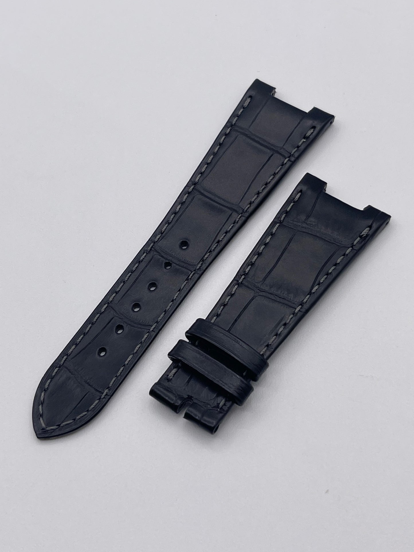 Patek Philippe Nautilus cinturino alligatore nero black alligator strap 25/18mm