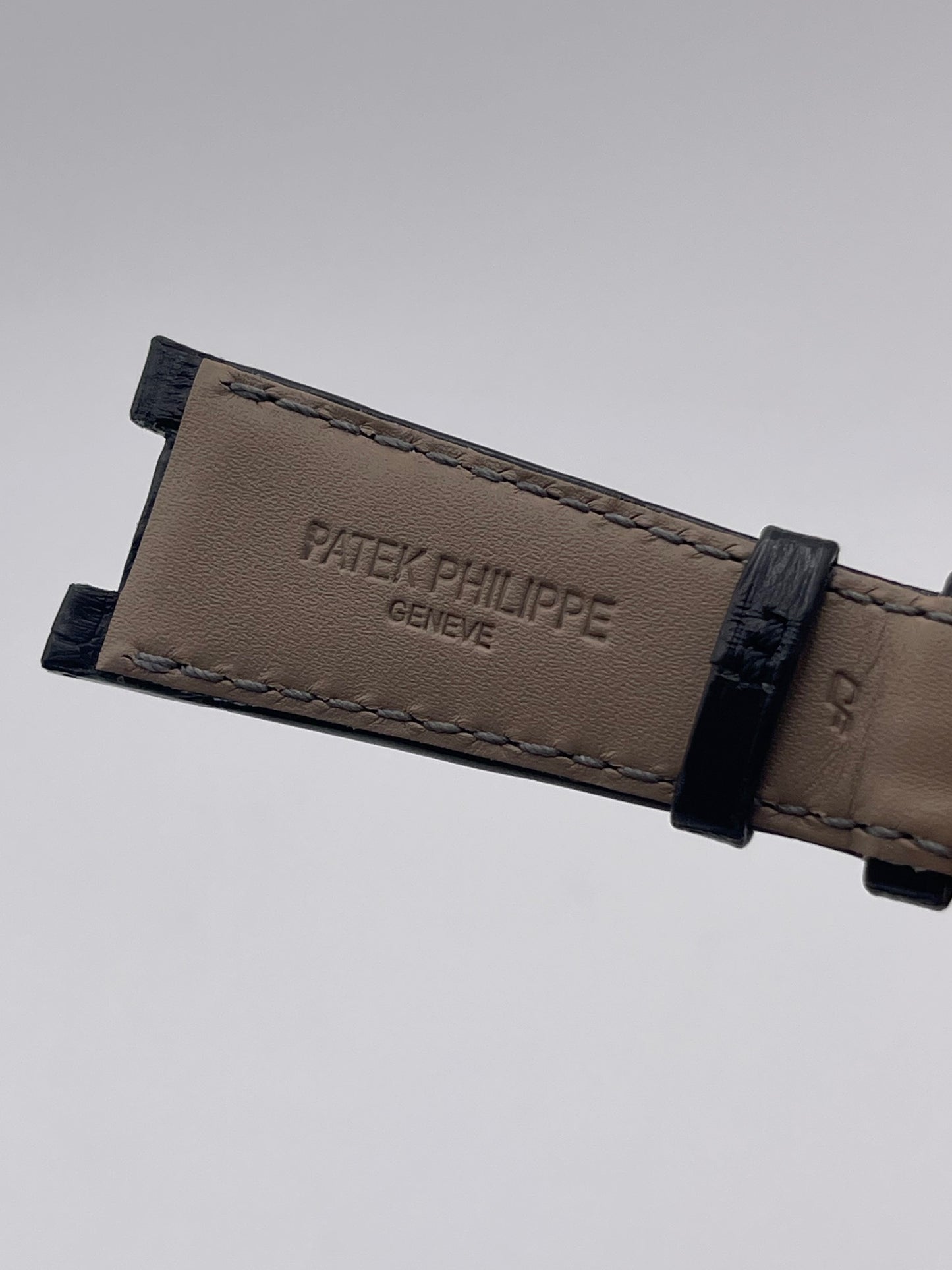 Patek Philippe Nautilus cinturino alligatore nero black alligator strap 25/18mm