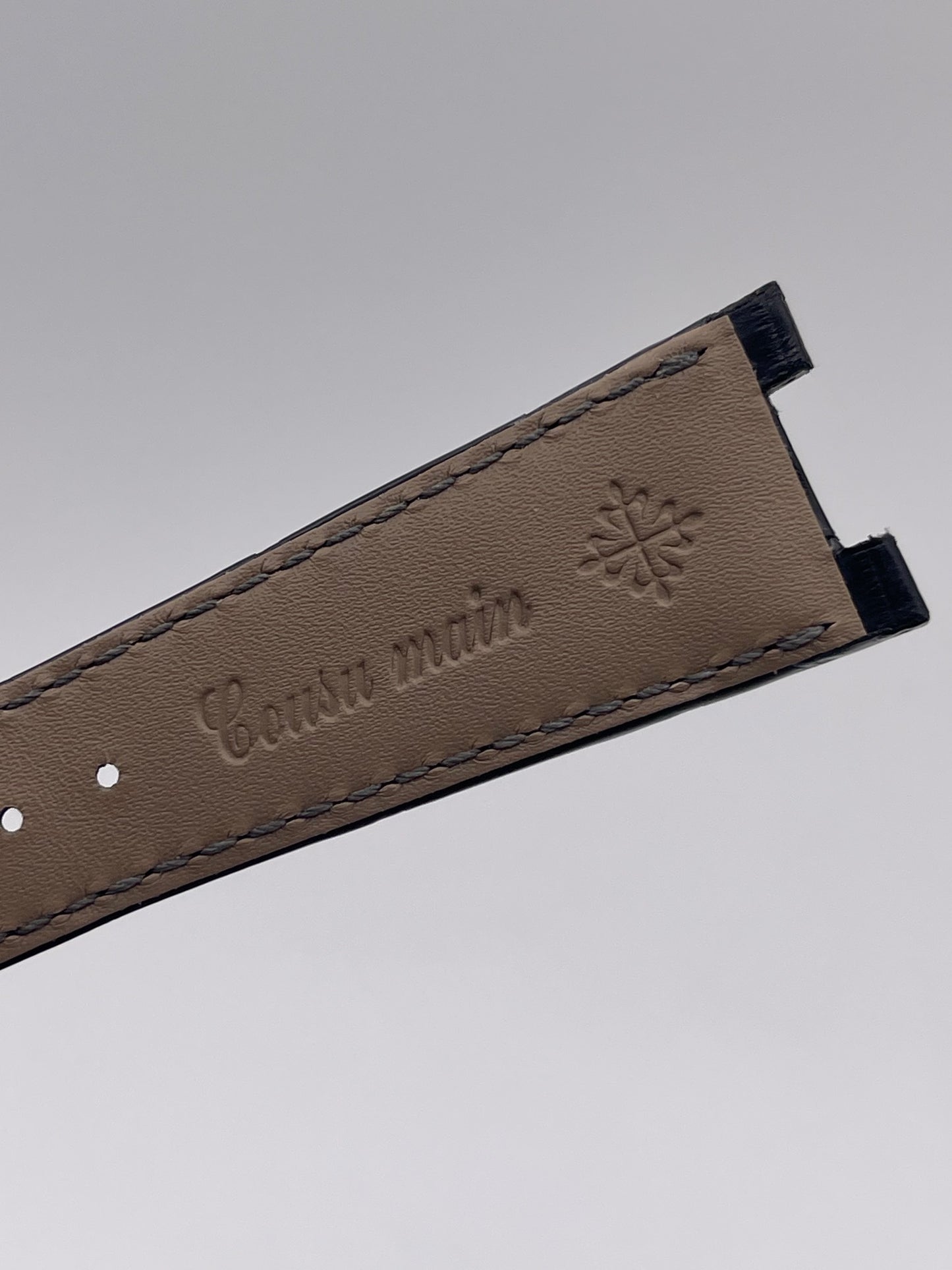 Patek Philippe Nautilus cinturino alligatore nero black alligator strap 25/18mm