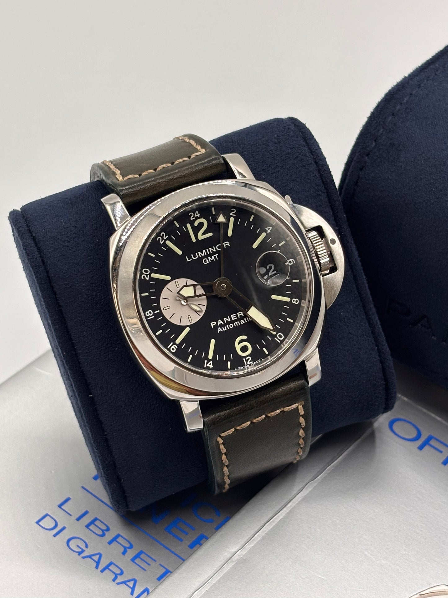 Panerai Luminor GMT 44mm acciaio steel ref PAM00088 cal OPVIII anno 2002