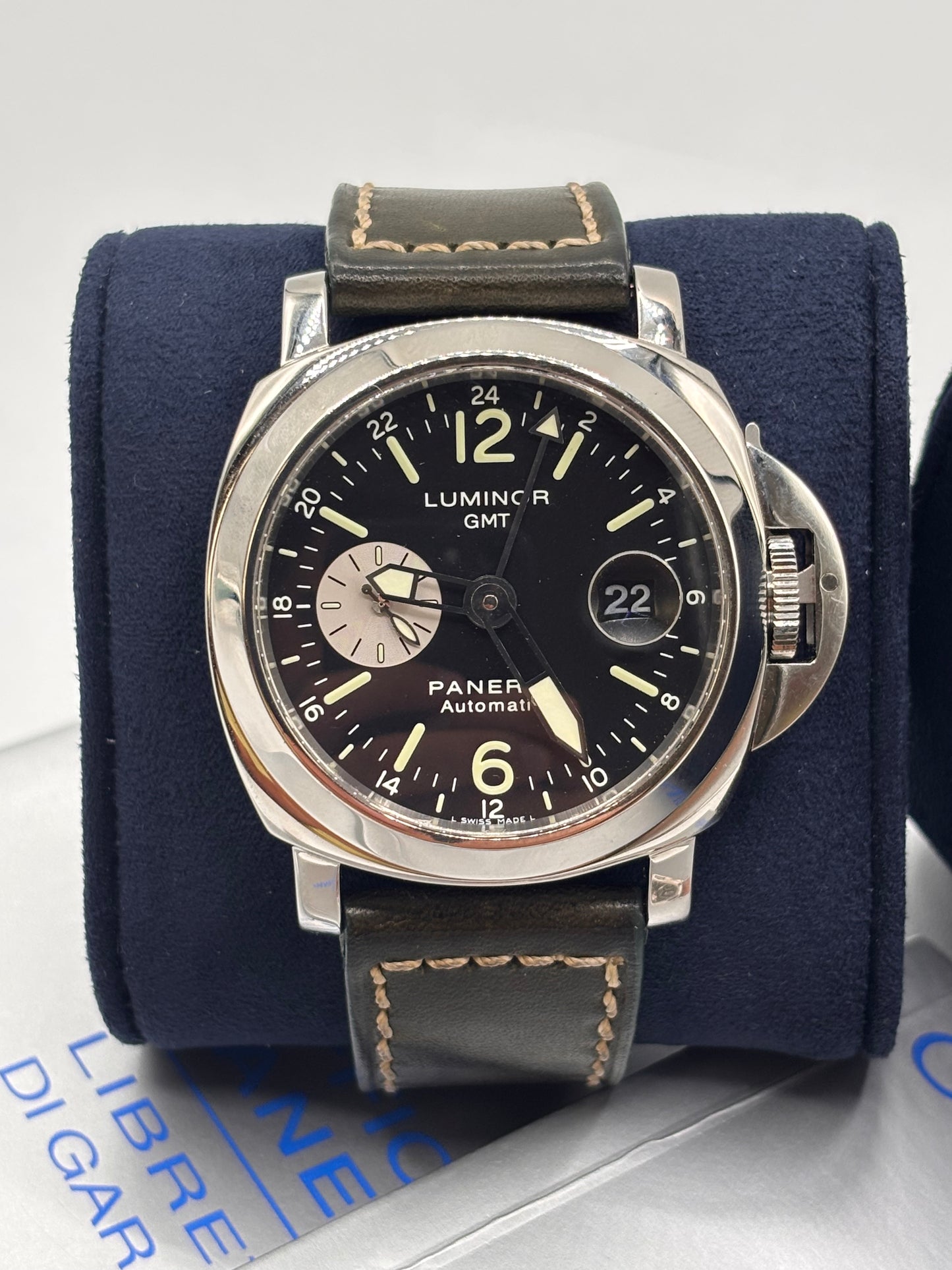 Panerai Luminor GMT 44mm acciaio steel ref PAM00088 cal OPVIII anno 2002