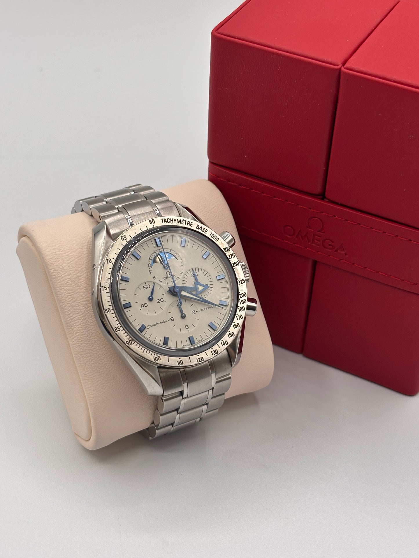 Omega Speedmaster Moonwatch Moonphase 42mm acciaio steel ref 145.0055 cal 1866 L