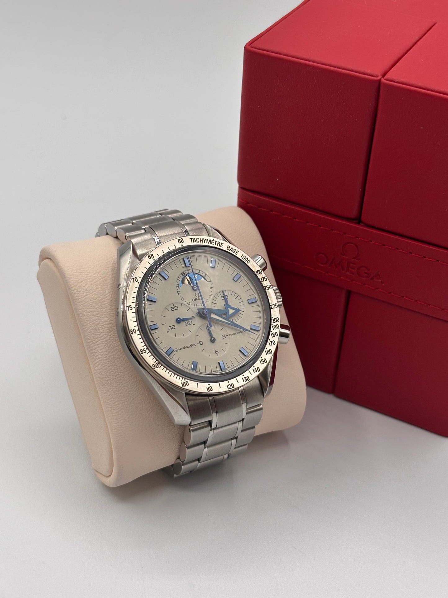 Omega Speedmaster Moonwatch Moonphase 42mm acciaio steel ref 145.0055 cal 1866 L