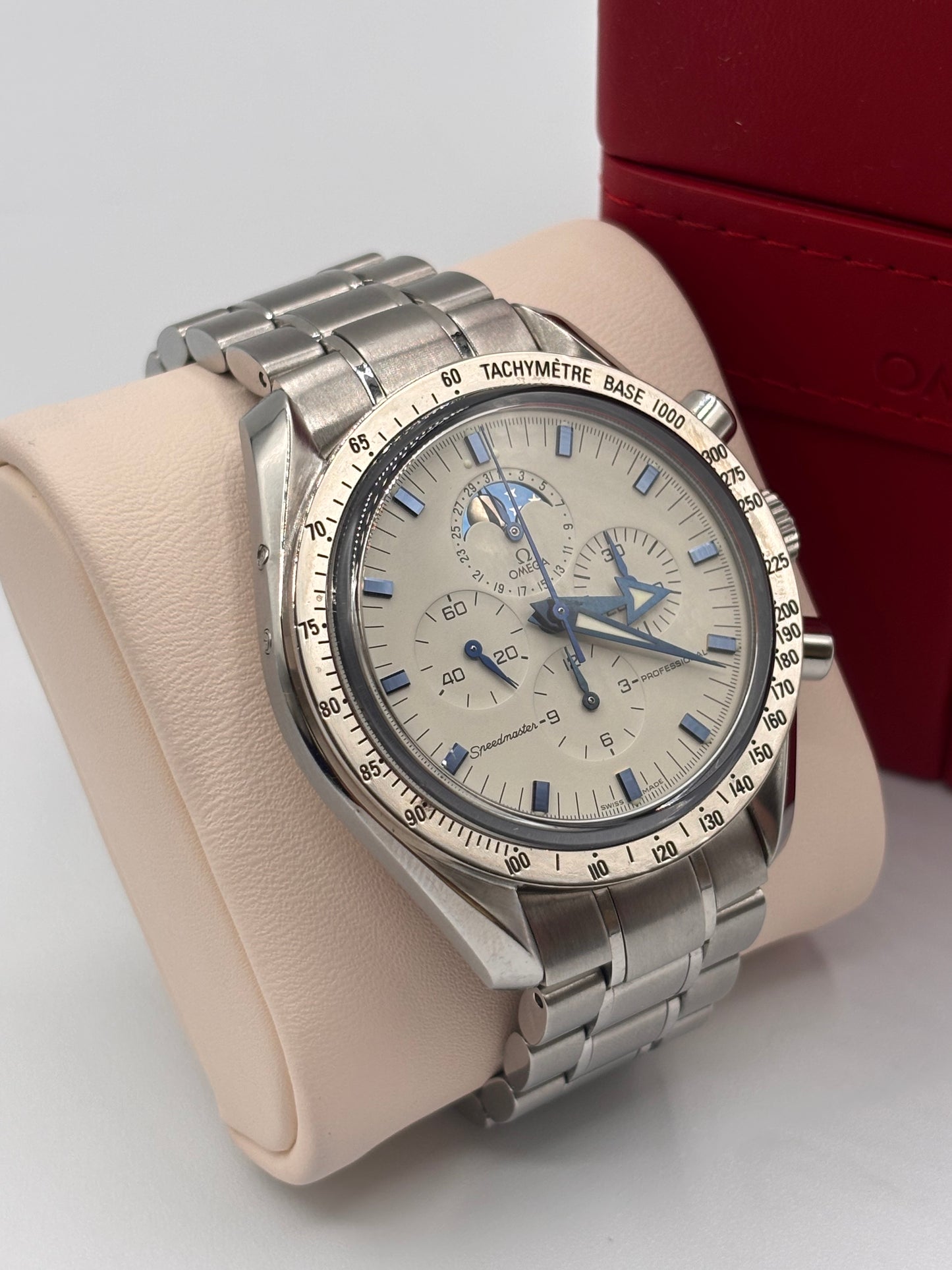 Omega Speedmaster Moonwatch Moonphase 42mm acciaio steel ref 145.0055 cal 1866 L