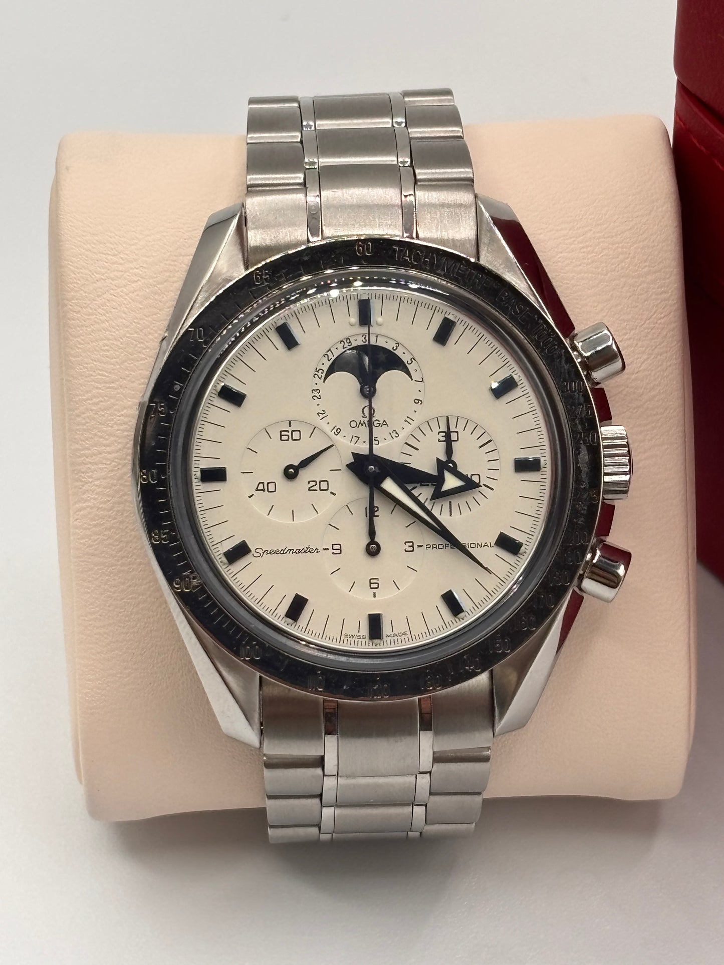 Omega Speedmaster Moonwatch Moonphase 42mm acciaio steel ref 145.0055 cal 1866 L