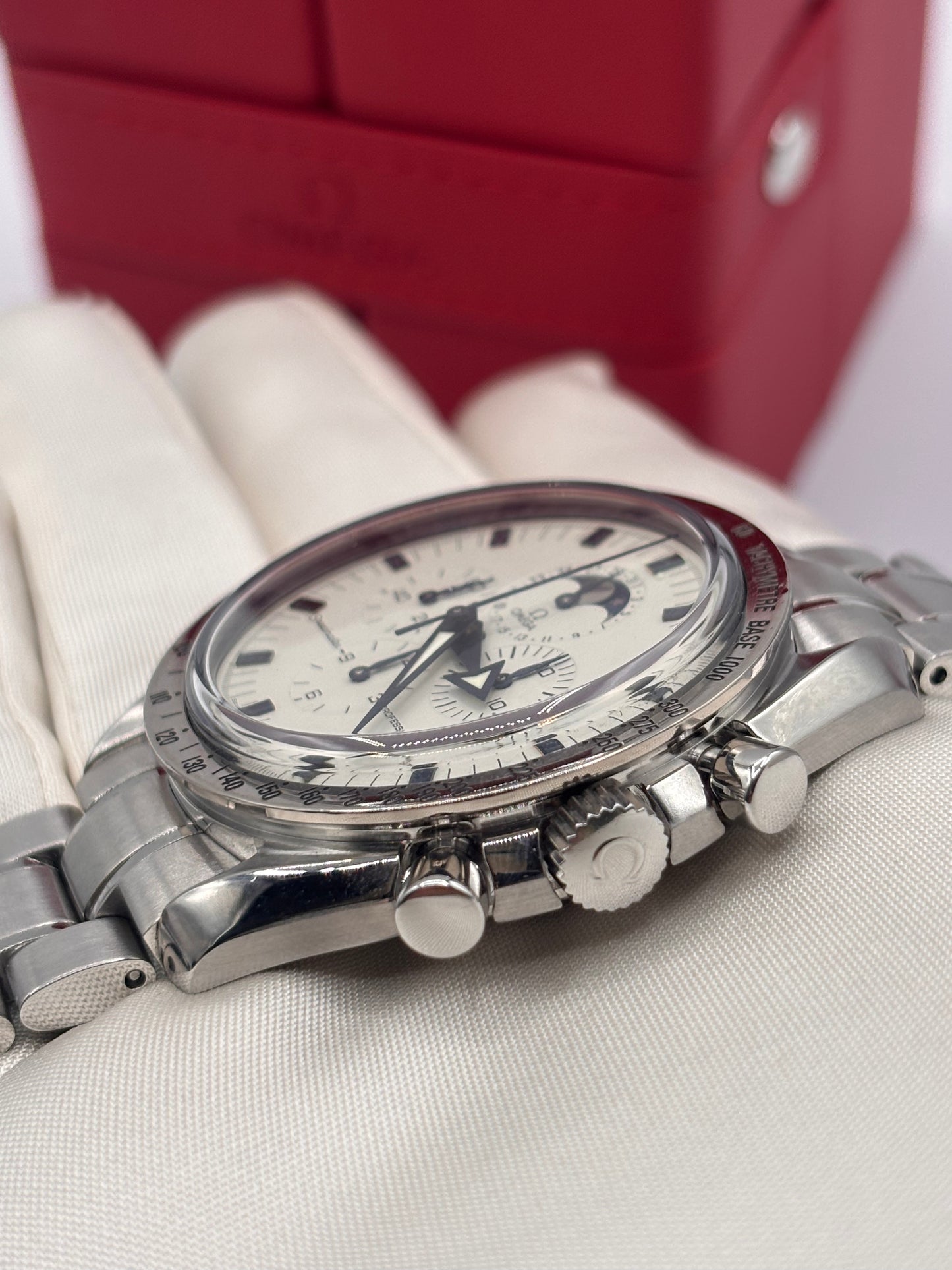 Omega Speedmaster Moonwatch Moonphase 42mm acciaio steel ref 145.0055 cal 1866 L