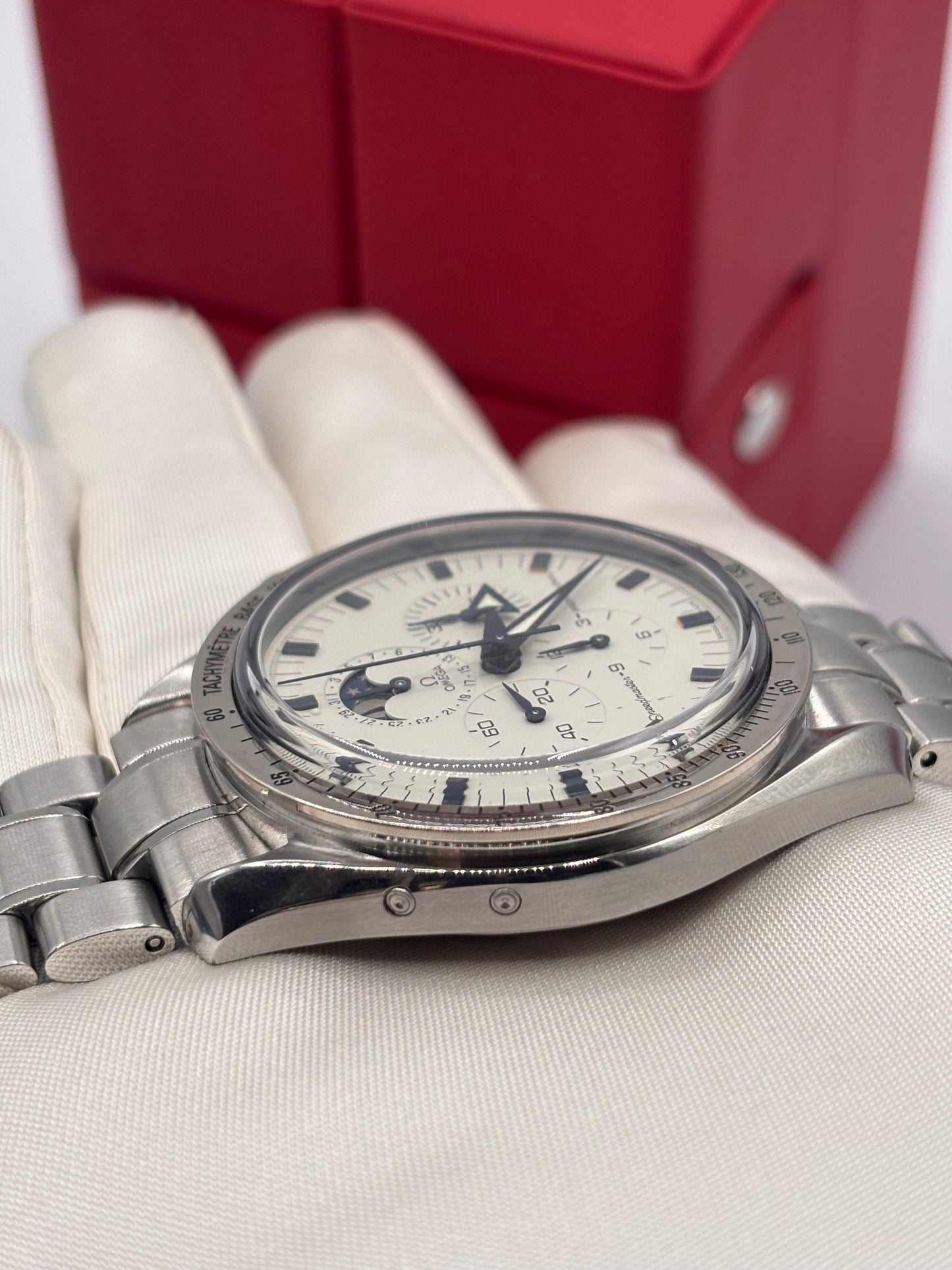 Omega Speedmaster Moonwatch Moonphase 42mm acciaio steel ref 145.0055 cal 1866 L