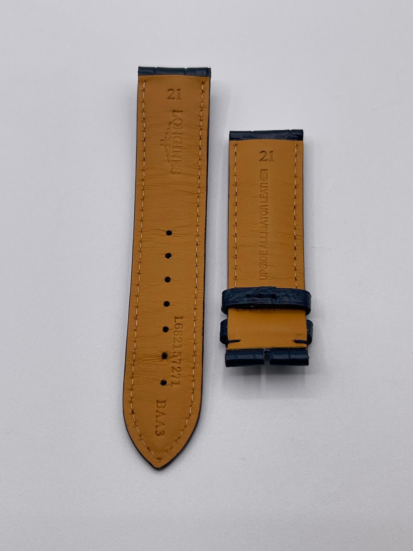 Longines Dolce vita cinturino alligatore blu blue alligator strap 21/20mm