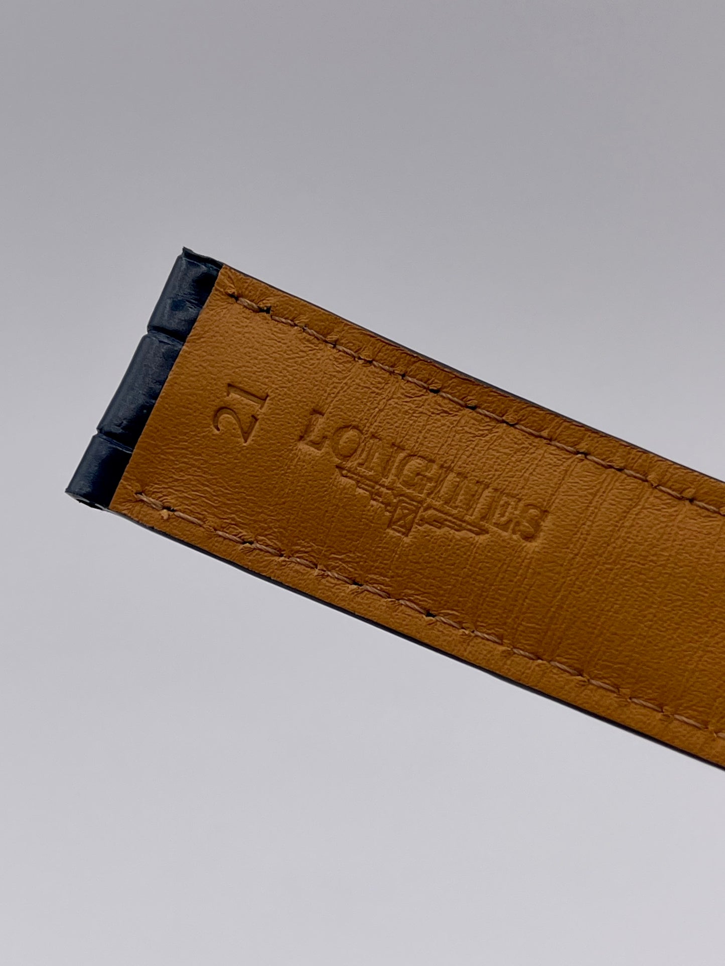 Longines Dolce vita cinturino alligatore blu blue alligator strap 21/20mm