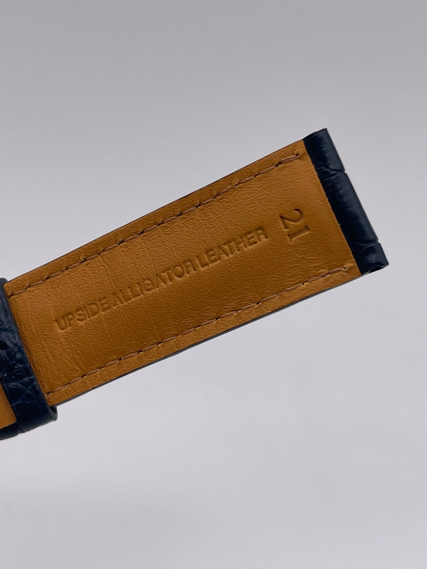 Longines Dolce vita cinturino alligatore blu blue alligator strap 21/20mm