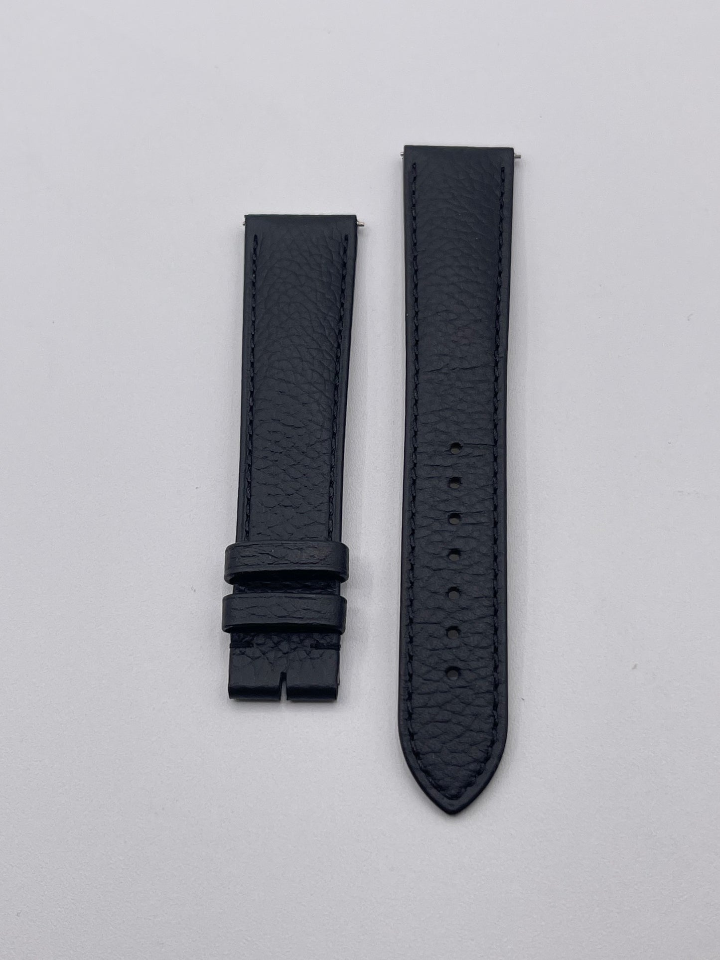 Cartier Tank cinturino orologio pelle martellata nera black ref KD8TB382 19/16mm