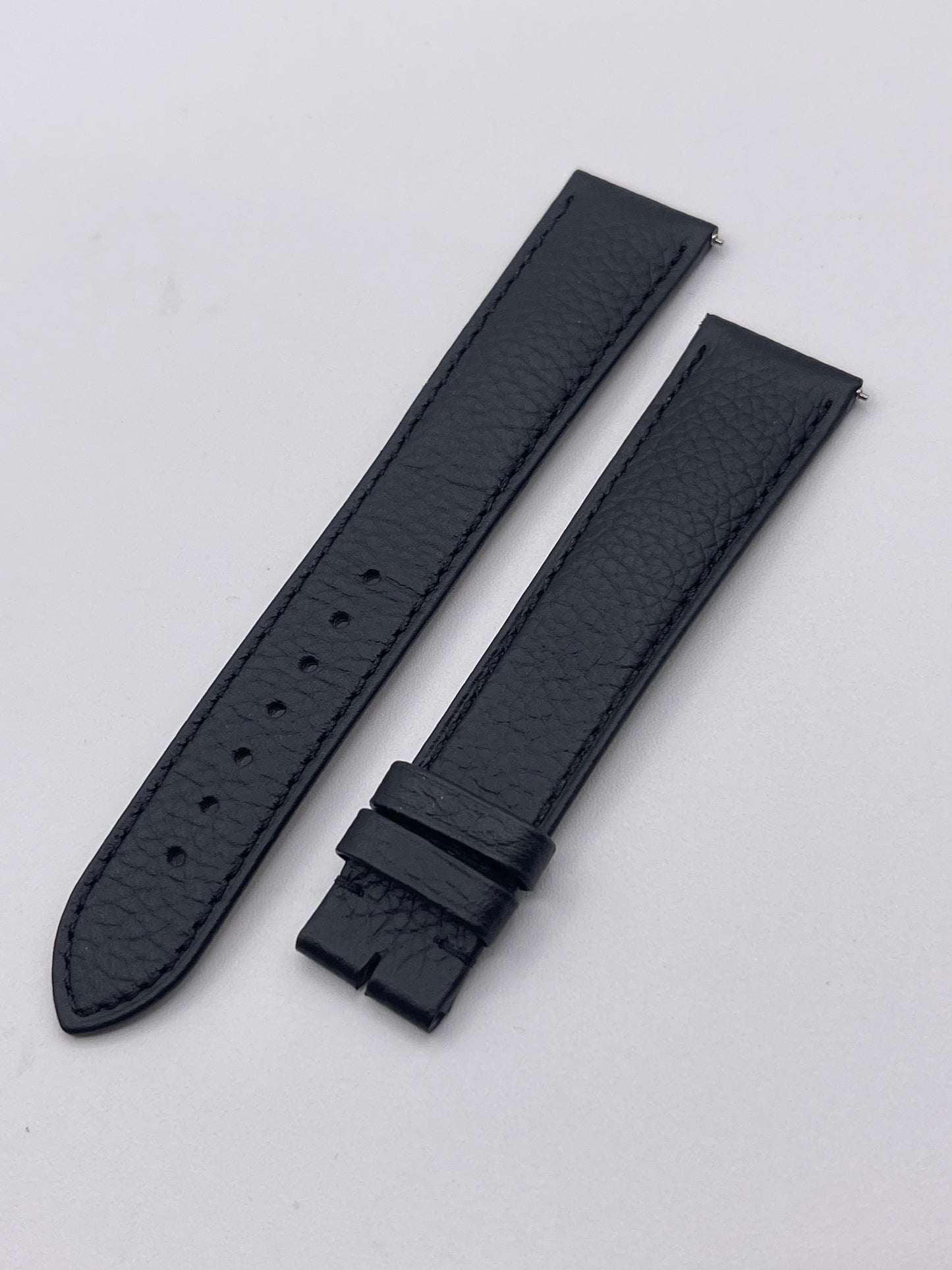 Cartier Tank cinturino orologio pelle martellata nera black ref KD8TB382 19/16mm
