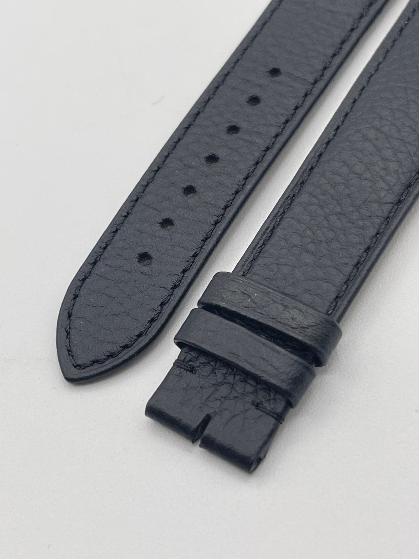 Cartier Tank cinturino orologio pelle martellata nera black ref KD8TB382 19/16mm