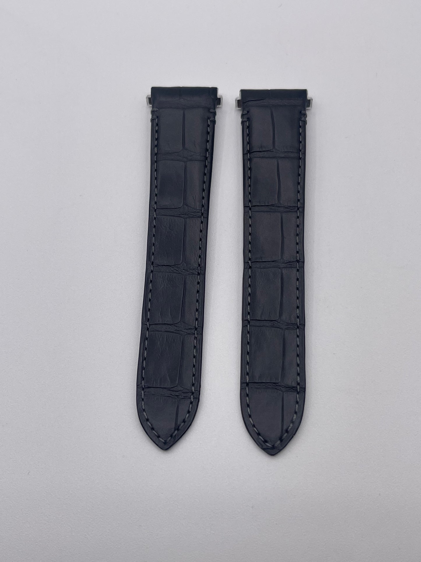 Cartier Santos cinturino alligatore nero black alligator strap 21/18mm KDAUJAKX