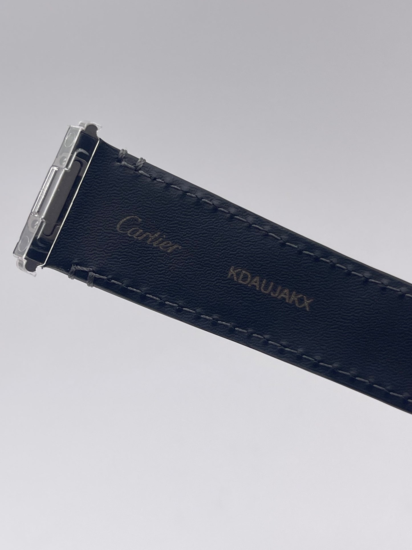 Cartier Santos cinturino alligatore nero black alligator strap 21/18mm KDAUJAKX