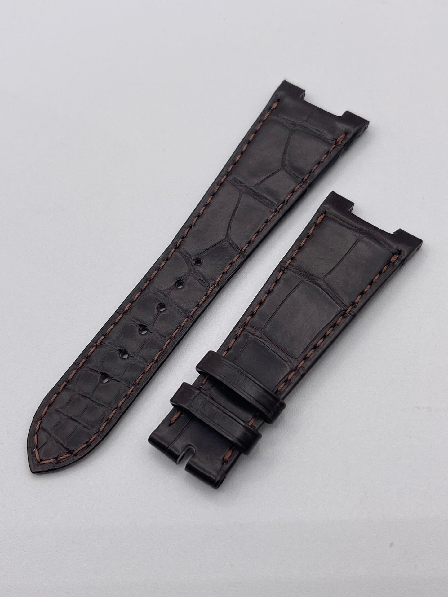 Patek Philippe Nautilus cinturino alligatore marrone brown alligator strap 25/18mm