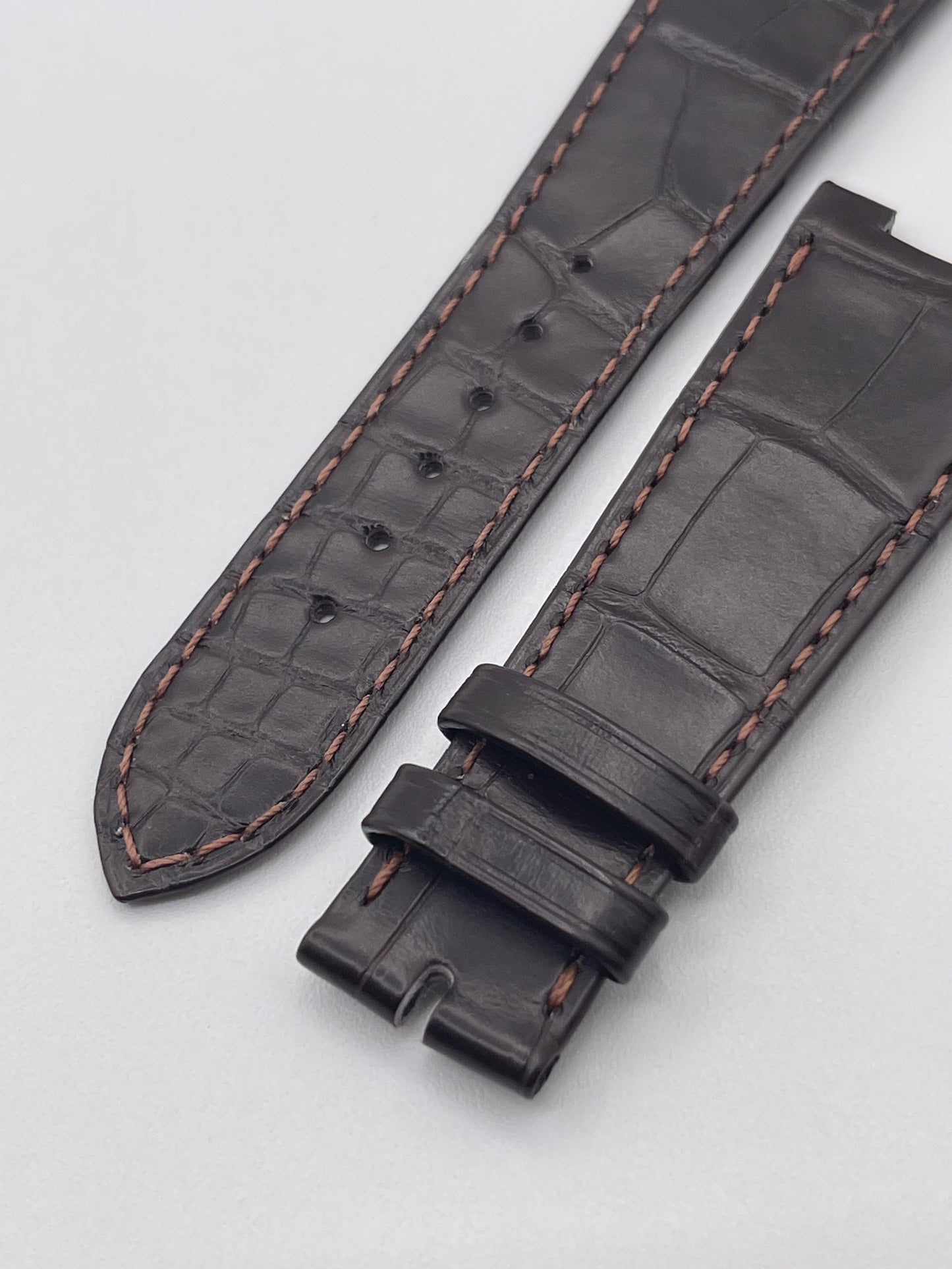 Patek Philippe Nautilus cinturino alligatore marrone brown alligator strap 25/18mm