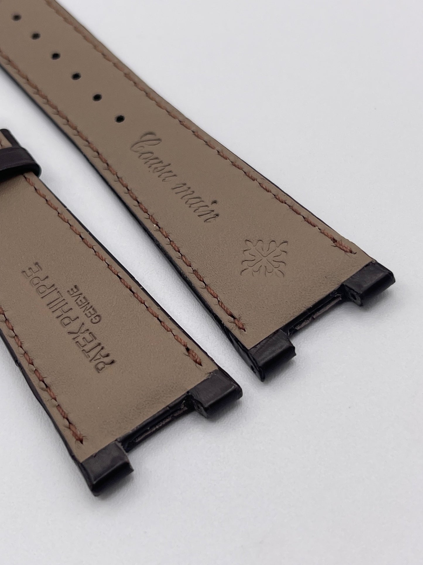 Patek Philippe Nautilus cinturino alligatore marrone brown alligator strap 25/18mm