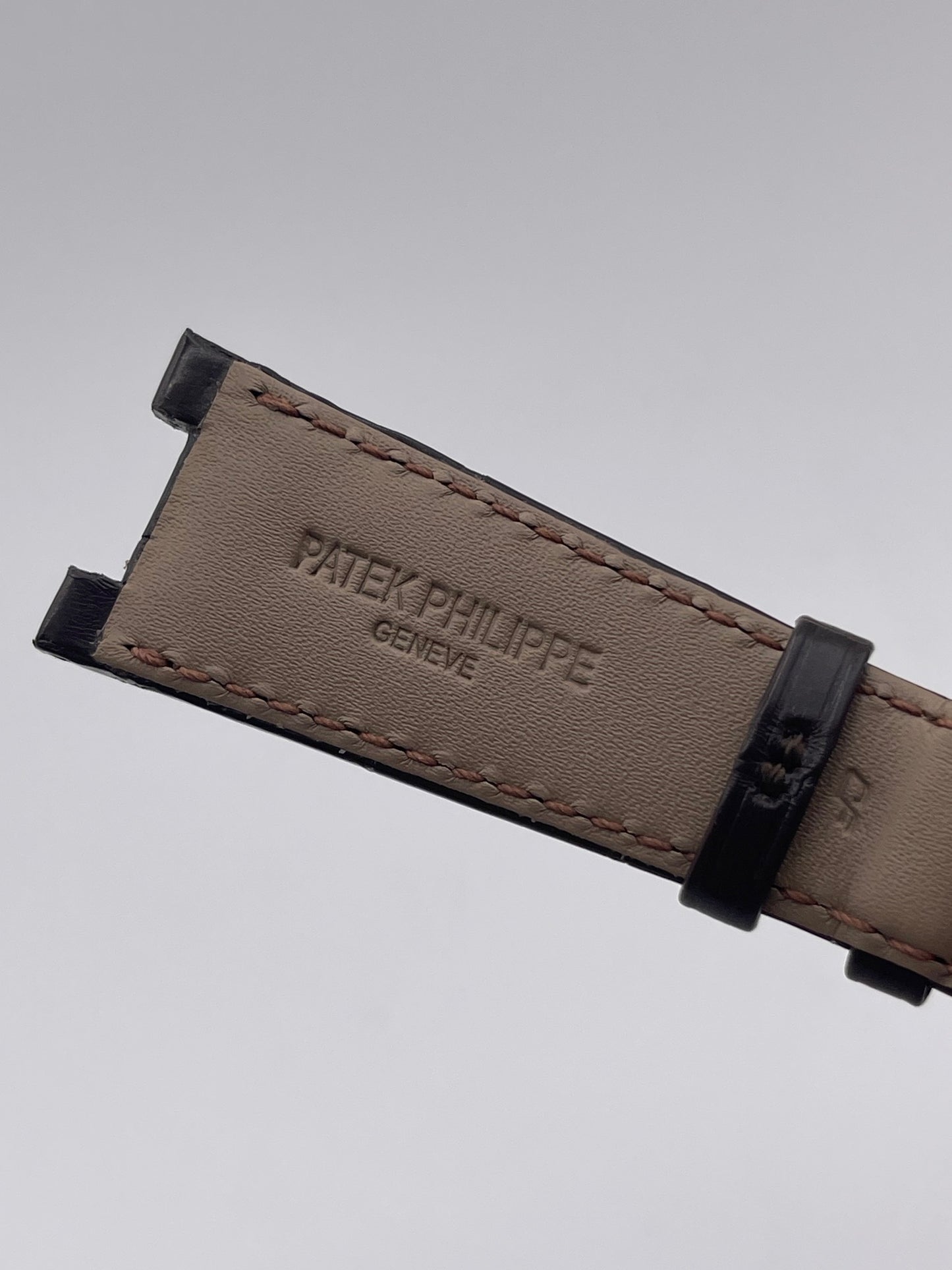 Patek Philippe Nautilus cinturino alligatore marrone brown alligator strap 25/18mm