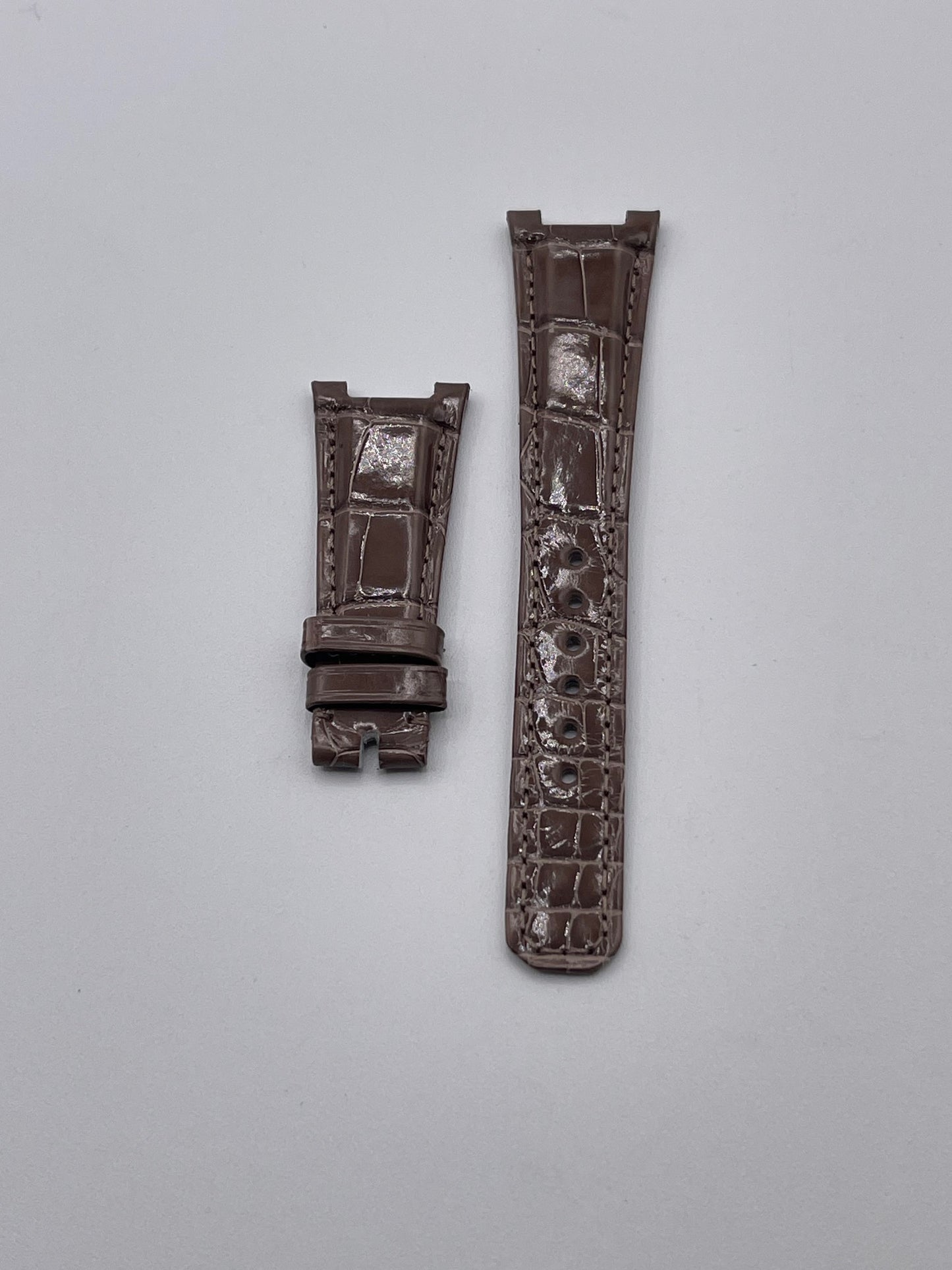 Patek Philippe Nautilus lady cinturino alligatore tortora taupe strap 21/14mm
