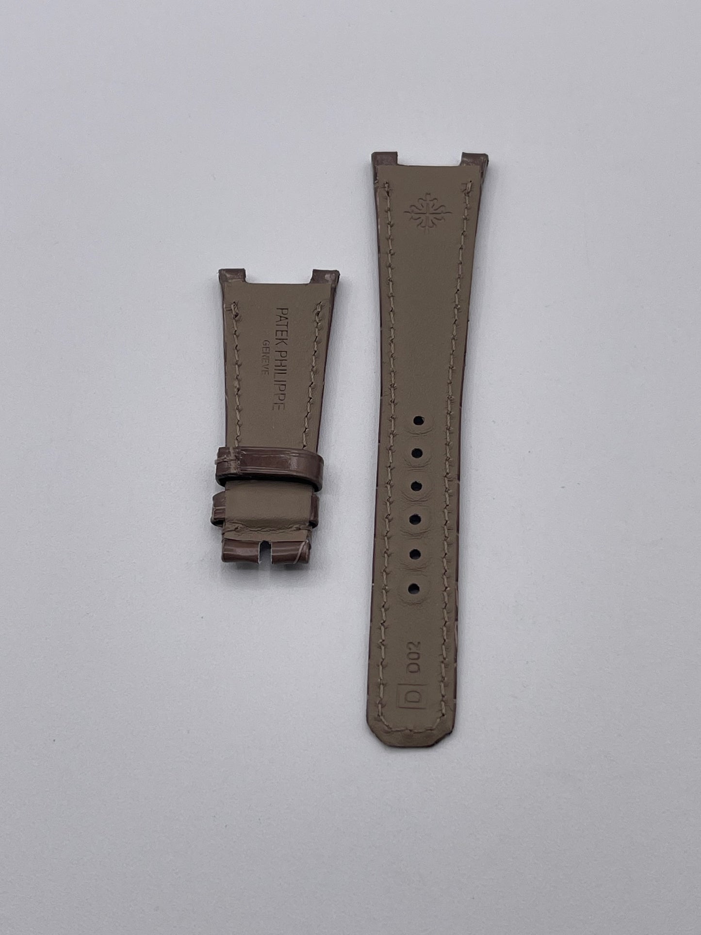 Patek Philippe Nautilus lady cinturino alligatore tortora taupe strap 21/14mm