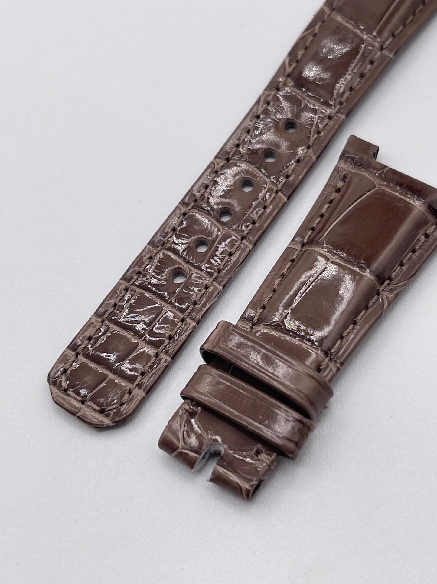 Patek Philippe Nautilus lady cinturino alligatore tortora taupe strap 21/14mm