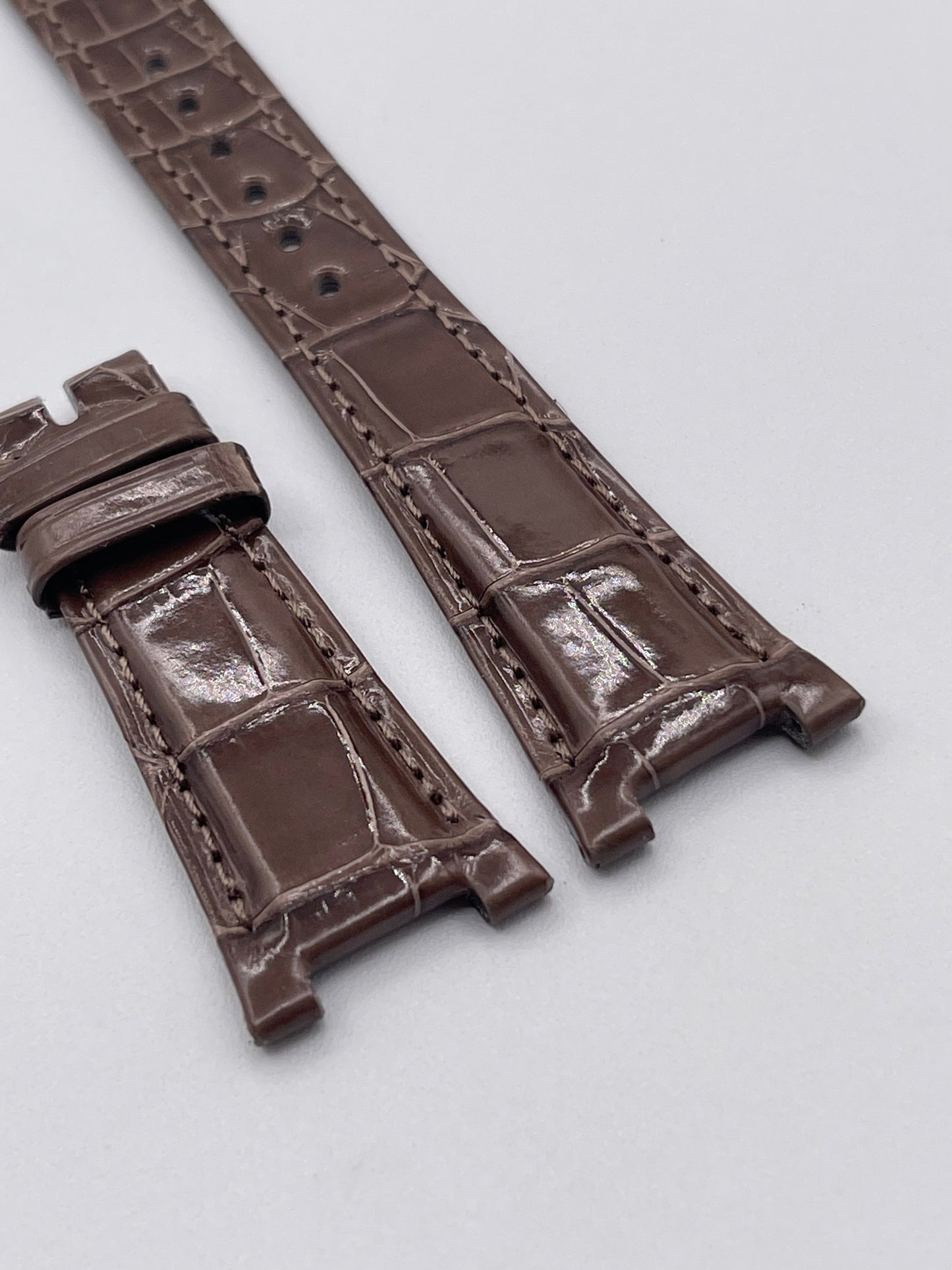 Patek Philippe Nautilus lady cinturino alligatore tortora taupe strap 21/14mm