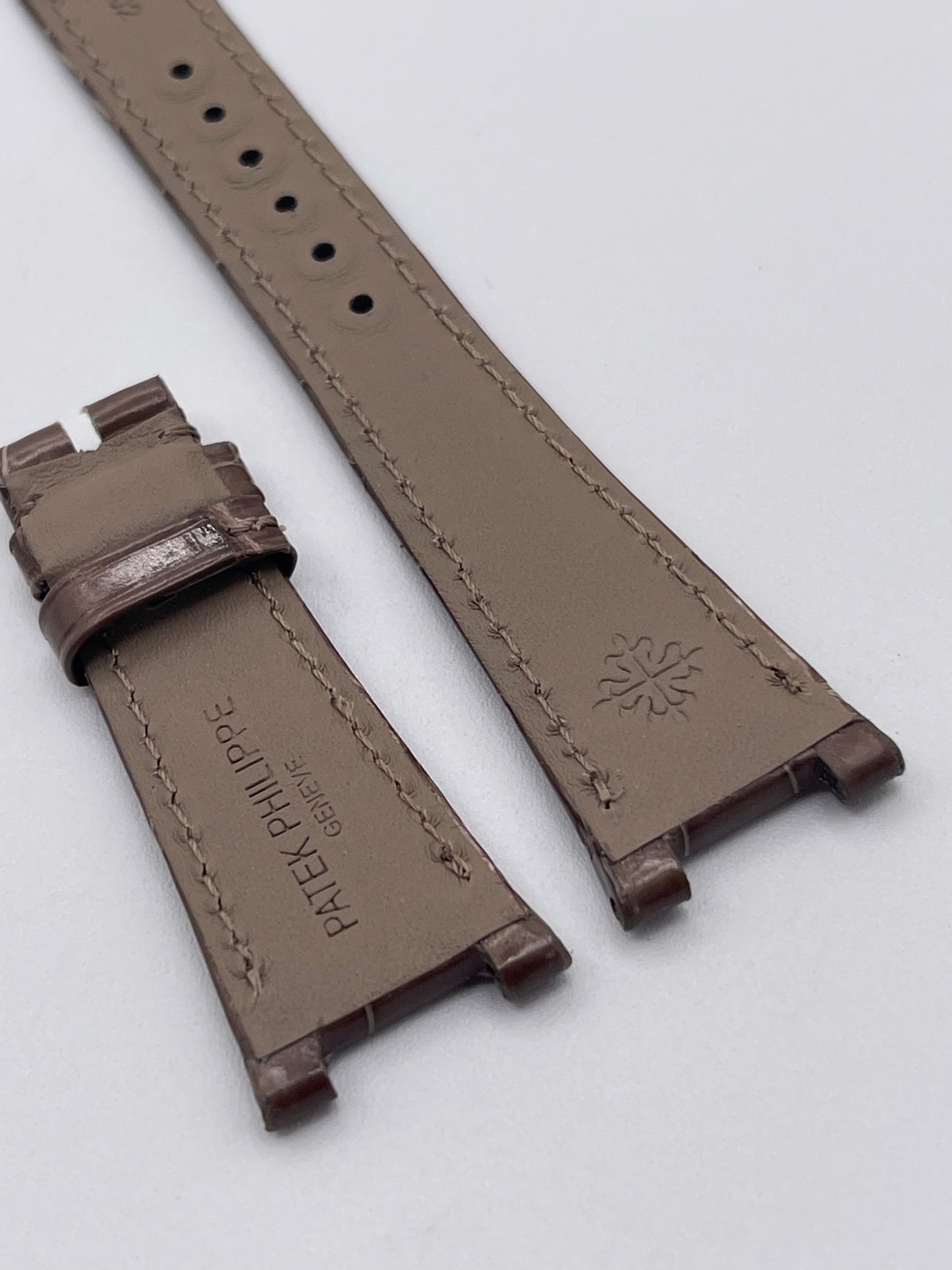 Patek Philippe Nautilus lady cinturino alligatore tortora taupe strap 21/14mm