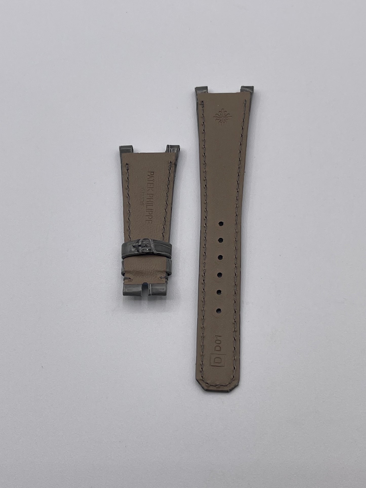 Patek Philippe Nautilus lady cinturino alligatore grigio grey strap 21/14mm